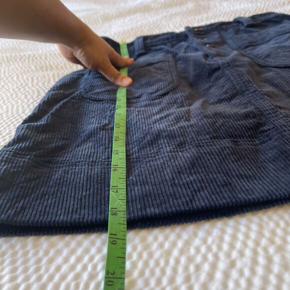 Free Assembly Women's Corduroy Pocket Velvet Blue Mini Skirt Size 6 - Picture 6 of 6